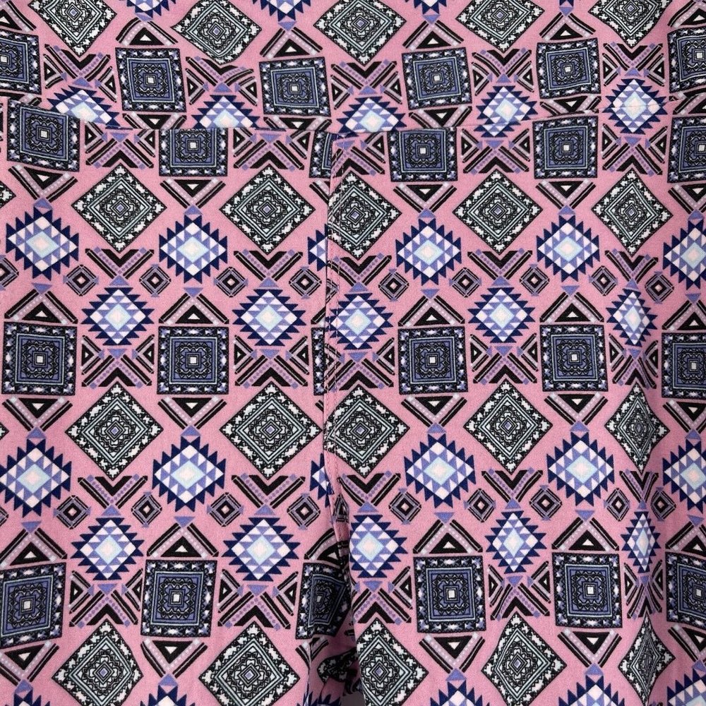 LuLaRoe‎ Leggings Womens TC Tall Curvy Pink Purple Southwestern Pants